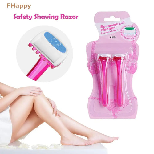 2Pcs Female Body Trimming Shaver Women Razor Professional Smooth Portable Safety Shaving Manual