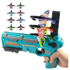 Airplane Launcher Toy Children Throwing Foam Plane Flight Mode Catapult Plane for Kids Boys Outdoor Sport Flying Toys Gifts