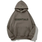 Essentials hoodie 3D rubber lettering logo sweatshirt High quality hip hop loose unisex oversize fashion brand pullover hoodie