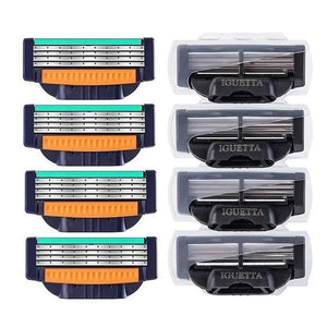 8 Pcs/ Man Safety Razors Blades High Quality Stainless Steel Shaver Replacement Heads Compatible Gillette Mach 3