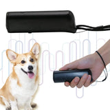 3 In 1 Dog Repeller Dog Anti Barking Device Ultrasonic Stop Bark Control Training Supplies With LED Flashlight Dog Products