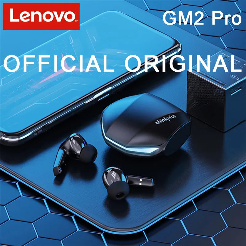 New Lenovo GM2 Pro Bluetooth 5.3 Earphones Sports Headset Wireless Gaming Earbuds Low Latency Dual Mode Music GM2pro Headphones