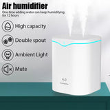 2000ML USB Air Humidifier Double Spray Port Essential Oil Aromatherapy Humificador Cool Mist Maker Fogger Purify for Home Office